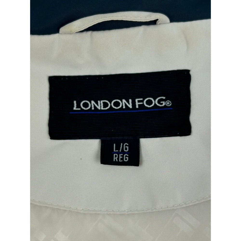 London Fog Rain Jacket Womens Large Zip Snap Lightweight Beige - Picture 8 of 16